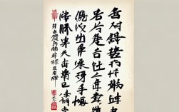竖式对联书法作品