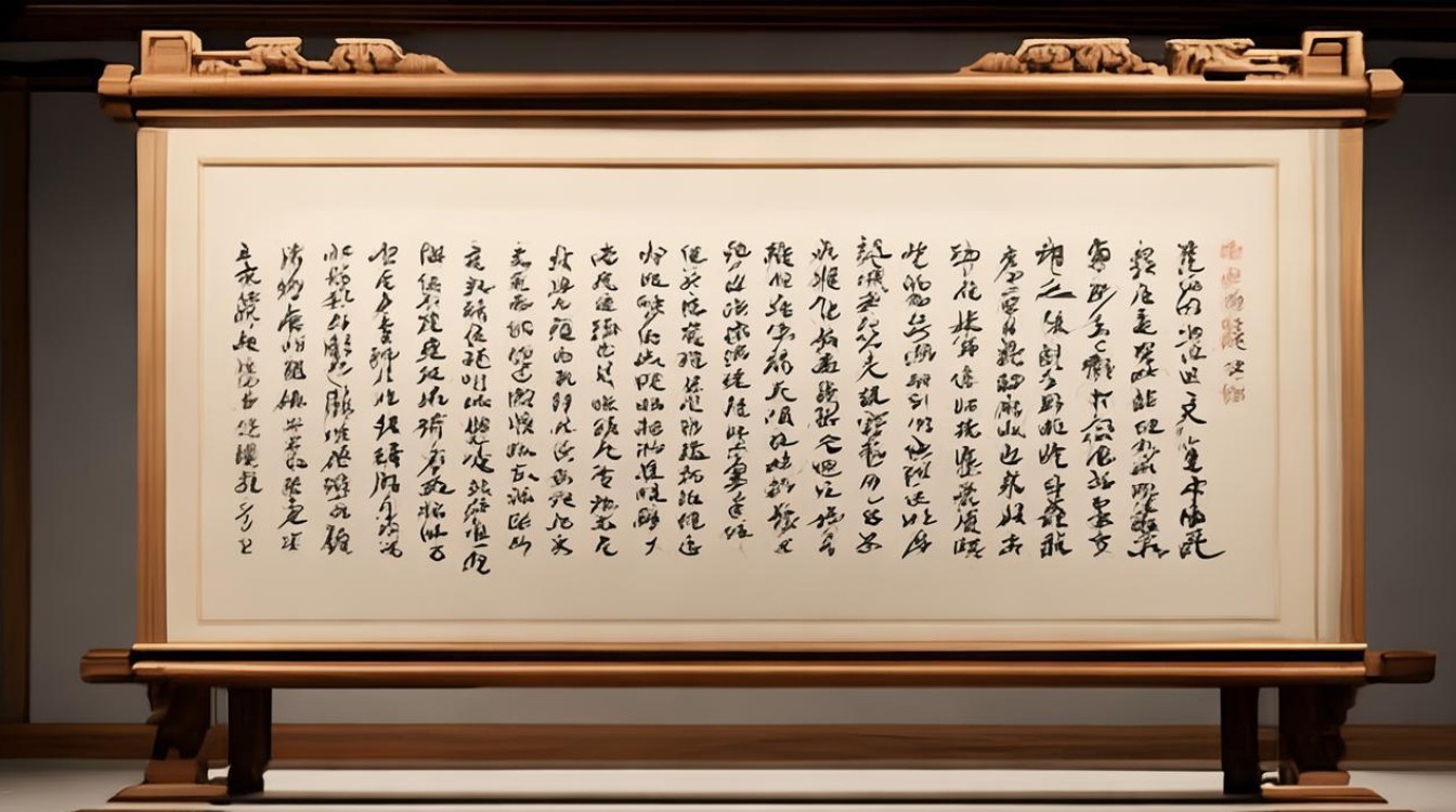 启功条幅书法作品欣赏，启功大幅书法