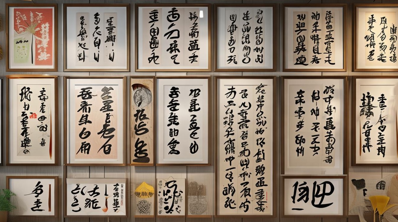 书法作品展示墙