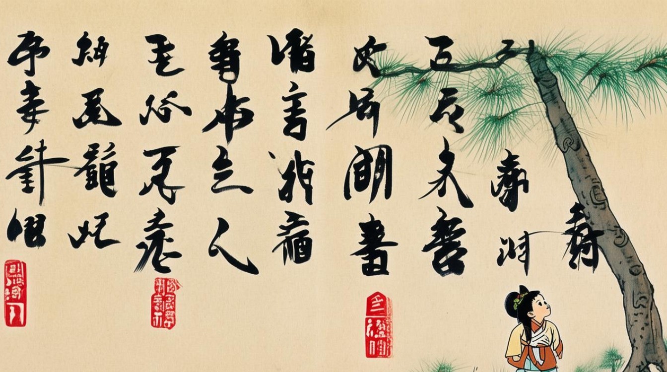 书法作品 松下问童子 书法作品 松下问童子