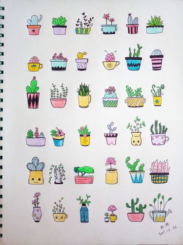 多肉花盆绘画图,怎么画才好看?-第3张图片-吾爱花网 多肉花盆绘画图,怎么画才好看?-第3张图片-吾爱花网