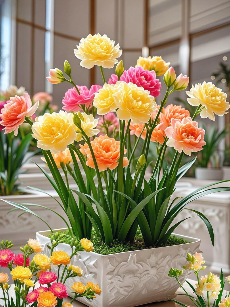 盆栽鲜花图片哪里找？-第1张图片-吾爱花网